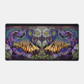 Floral Dragon  Desk Mat