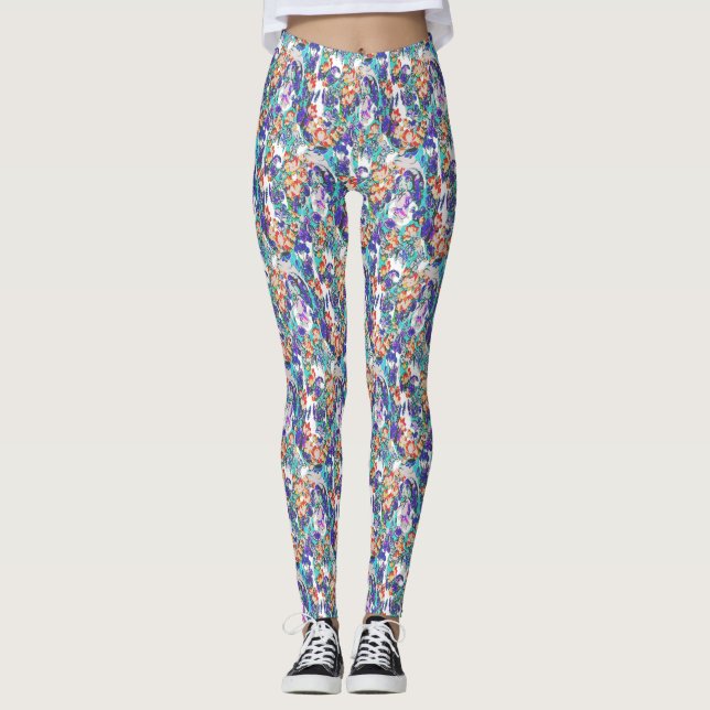 floral dragon leggings (Front)