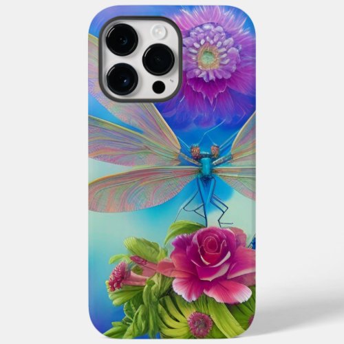 Floral Dragonfly Thistle Fantasy Artwork Case_Mate iPhone 14 Pro Max Case