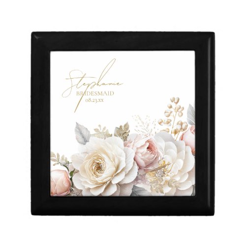 Floral Drama Wedding Bridesmaid White ID1022 Gift Box