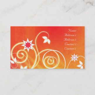 Floral drawing business card
