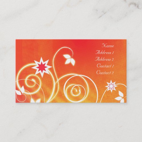 Floral drawing business card