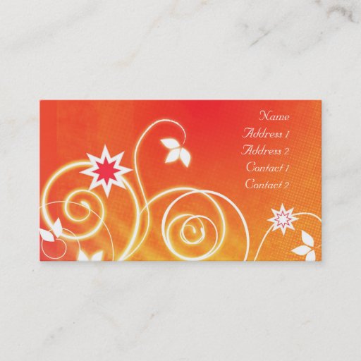 Customizable Floral drawing business card