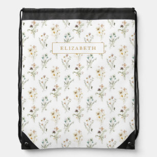 Floral Drawstring Backpack