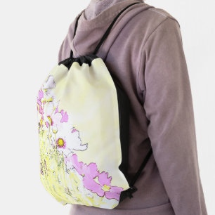 Floral Drawstring Backpack