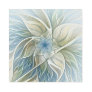 Floral Dream Abstract Blue Khaki Fractal Art