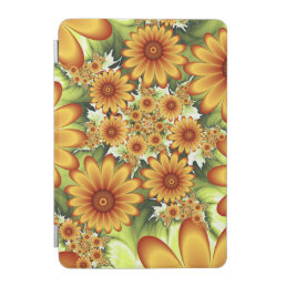 Floral Dream, Modern Abstract Flower Fractal Art iPad Mini Cover