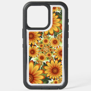 Floral Dream, Modern Abstract Flower Fractal Art iPhone 15 Pro Max Case