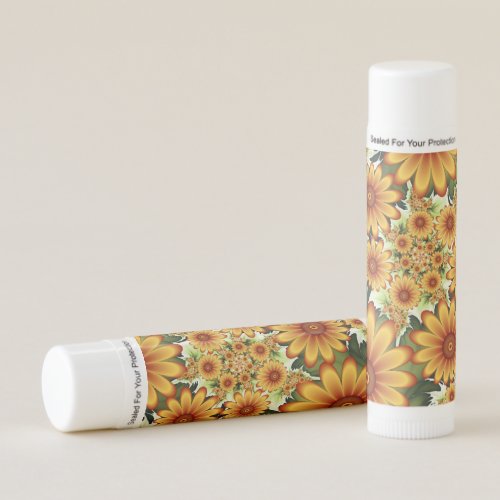 Floral Dream Modern Abstract Flower Fractal Art Lip Balm