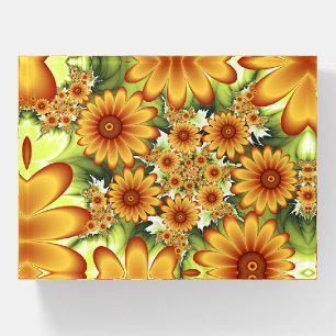 Floral Dream, Modern Abstract Flower Fractal Art Paperweight