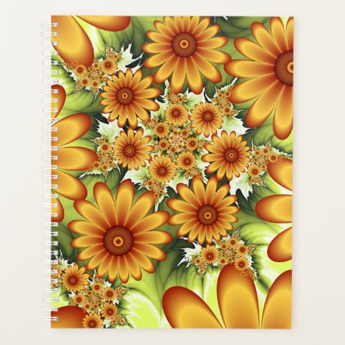 Floral Dream Modern Abstract Flower Fractal Art Planner