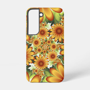 Floral Dream, Modern Abstract Flower Fractal Art Samsung Galaxy S22 Case