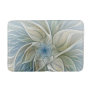 Floral Dream Pattern Abstract Blue Khaki Fractal Bathroom Mat