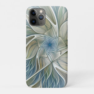 Floral Dream Pattern Abstract Blue Khaki Fractal iPhone 11 Pro Case