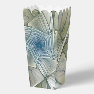 Floral Dream Pattern Abstract Blue Khaki Fractal Favor Boxes