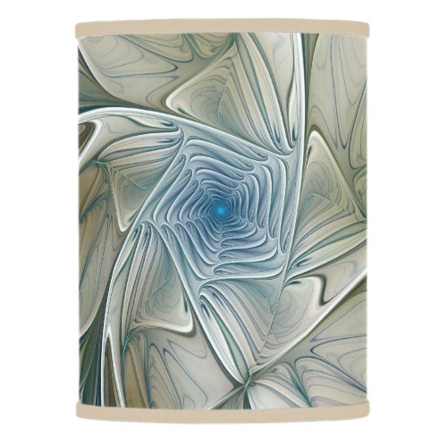 Floral Dream Pattern Abstract Blue Khaki Fractal Lamp Shade
