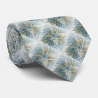 Floral Dream Pattern Abstract Blue Khaki Fractal