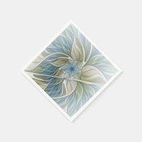 Floral Dream Pattern Abstract Blue Khaki Fractal