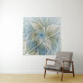Floral Dream Pattern Abstract Blue Khaki Fractal Tapestry