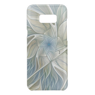 Floral Dream Pattern Abstract Blue Khaki Fractal Uncommon Samsung Galaxy S8+ Case