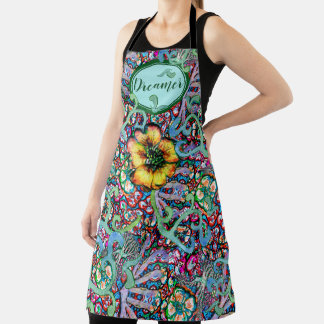 Floral Dreamer Colorful Unusual Summery Pattern Ap Apron