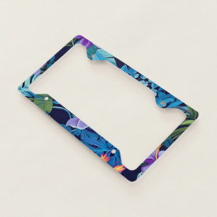 'Floral Dreams' - Tropical floral design License Plate Frame
