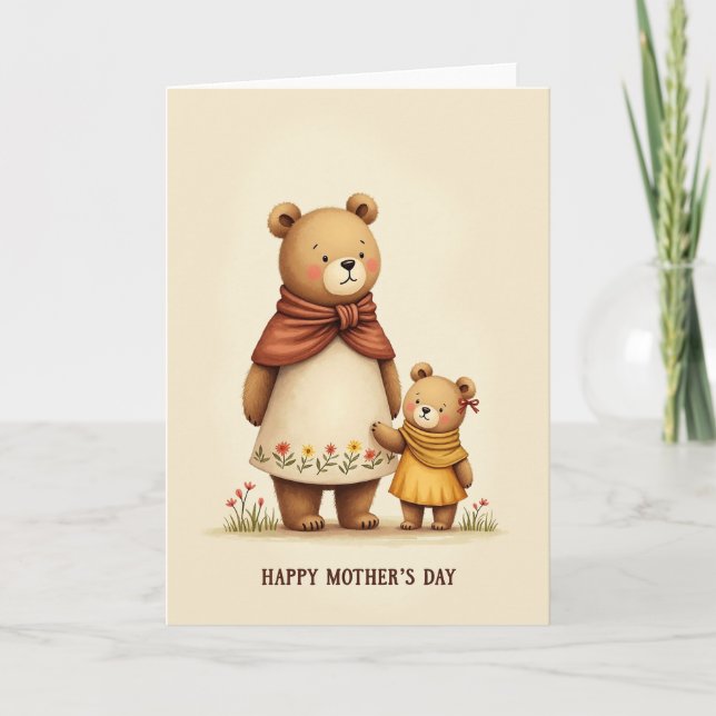 Floral Dress Mothers Day Card (Front)
