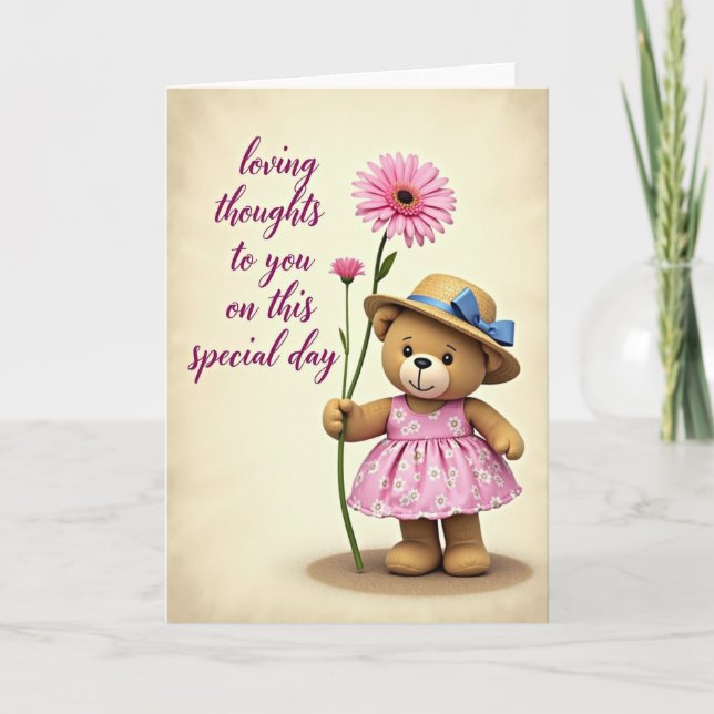 Floral Dress Plush Card (Front)