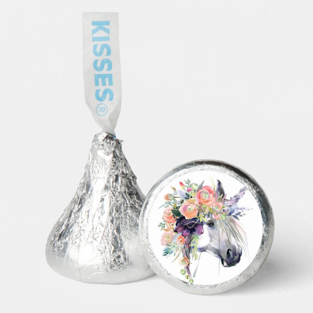 Floral Dressed Unicorn Hershey®'s Kisses® (Front)
