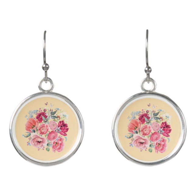 Floral Drop Earrings (Front)