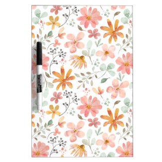 Floral Dry Erase Board
