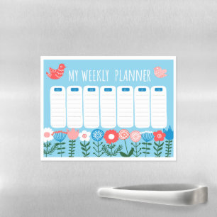 Floral Dry Erase Weekly Planner Board