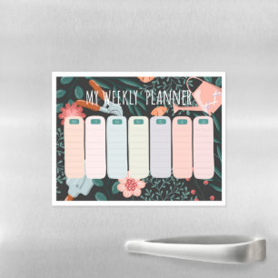 Floral Dry Erase Weekly Planner Board