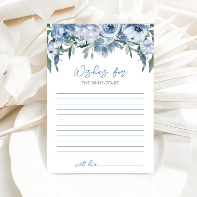 Floral Dusty Blue Advice for the Bride  (Creator Uploaded)