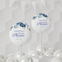 Floral Dusty Blue Botanical Bridal Shower Balloon