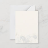 Floral Dusty Blue Eucalyptus Leaves Save the Date Note Card (Back)
