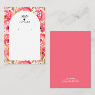 Floral Earring Display Holder Card