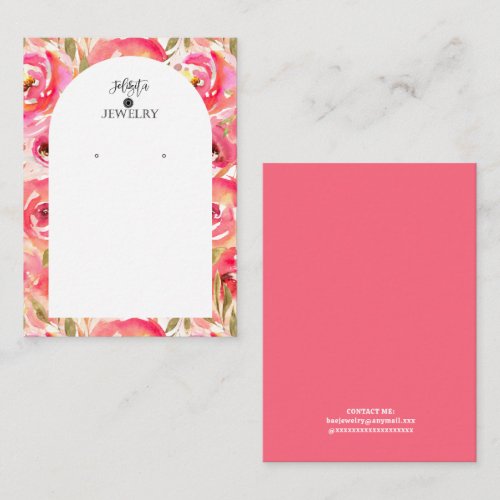 Floral Earring Display Holder Card