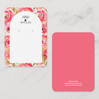 Floral Earring Display Holder Card