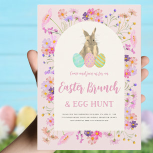 Floral Easter Brunch and Egg Hunt  Invitation