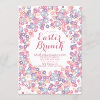 Floral Easter Brunch Dinner Party Invitation by celebrateitholidays at Zazzle