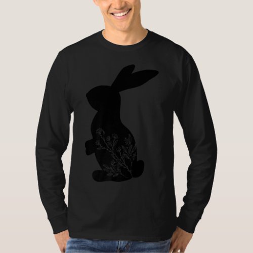 Floral Easter Bunny Rabbit Girls Womens Kids Easte T_Shirt