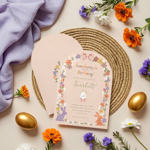 Floral Easter Bunny Somebunny’s Having a Birthday