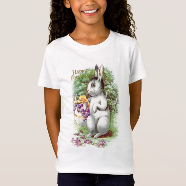 Floral Easter Bunny T-Shirt (Front)