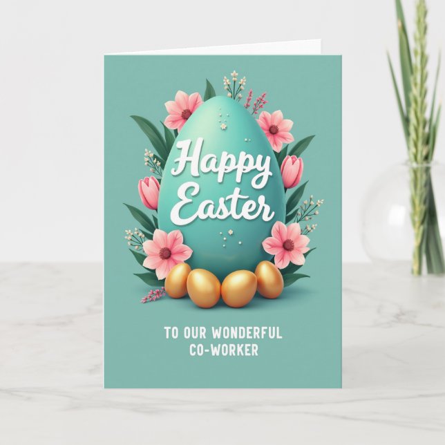 Floral Easter Egg Design Card (Front)