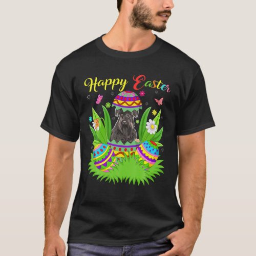 Floral Easter Egg Lover Funny Giant Schnauzer Dog T_Shirt