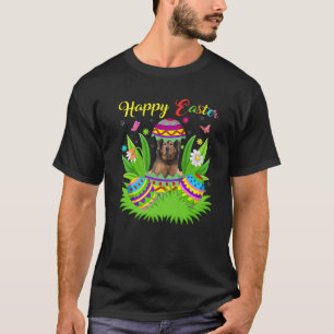 Floral Easter Egg Lover Funny Tibetan Mastiff Dog T-Shirt