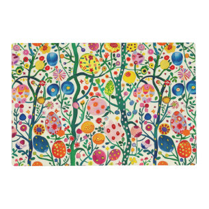 Floral Easter Egg Plant Placemat