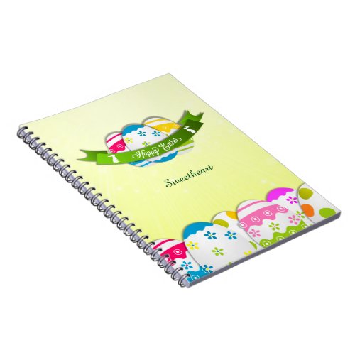 Floral Easter Eggs and Easter Wish Notebook