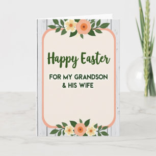 Floral Easter Grandson Card